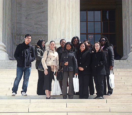 Group of people posing for a photo