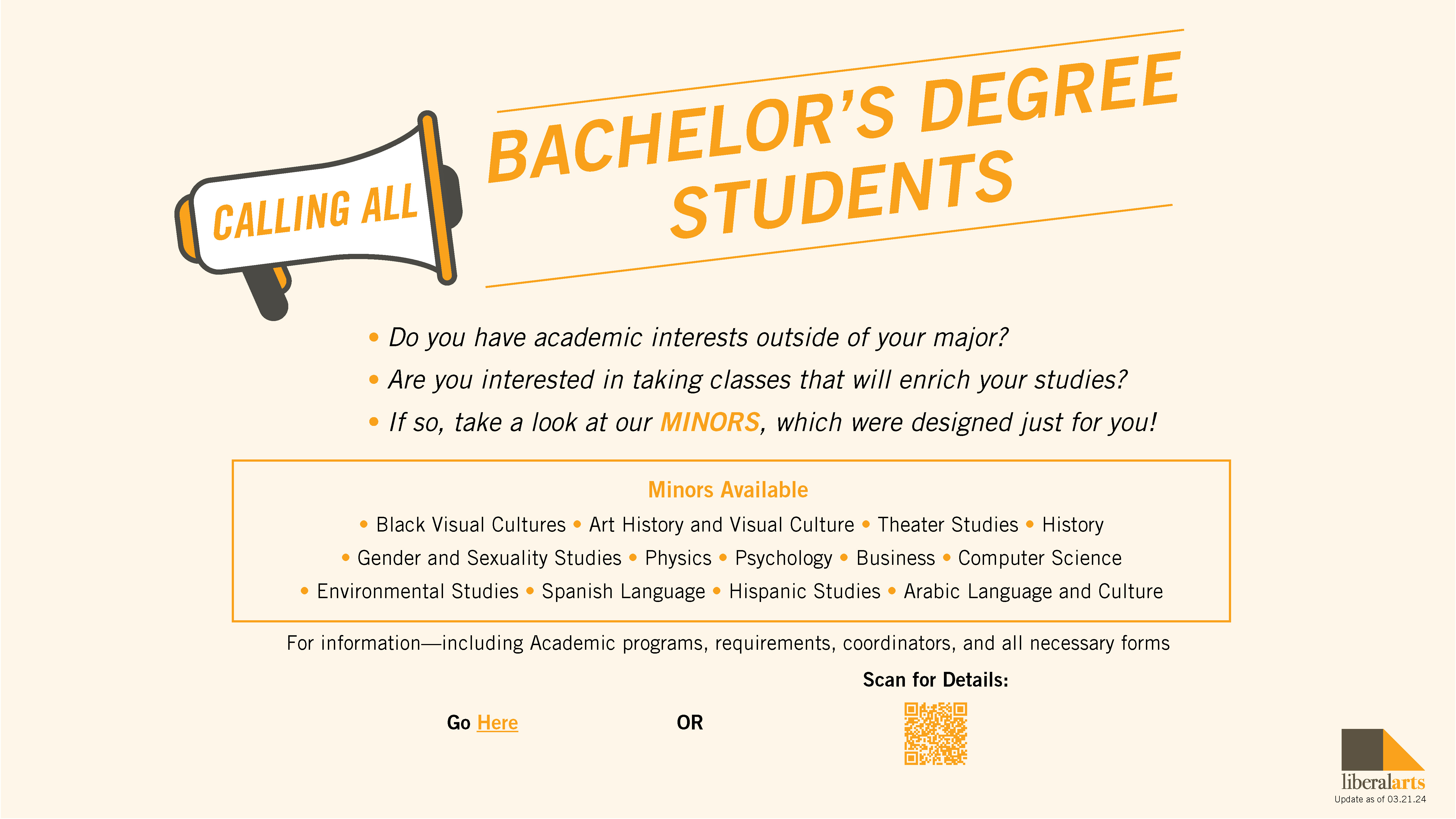 Calling All Bachelor Degree Students