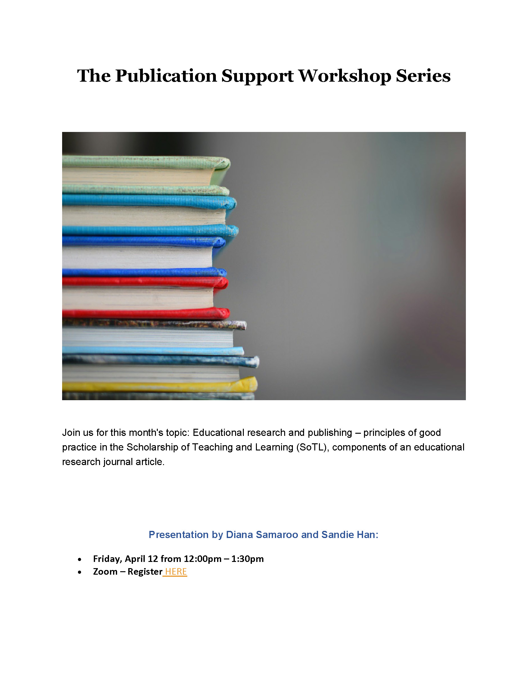 The Publication Support Workshop Series 2024