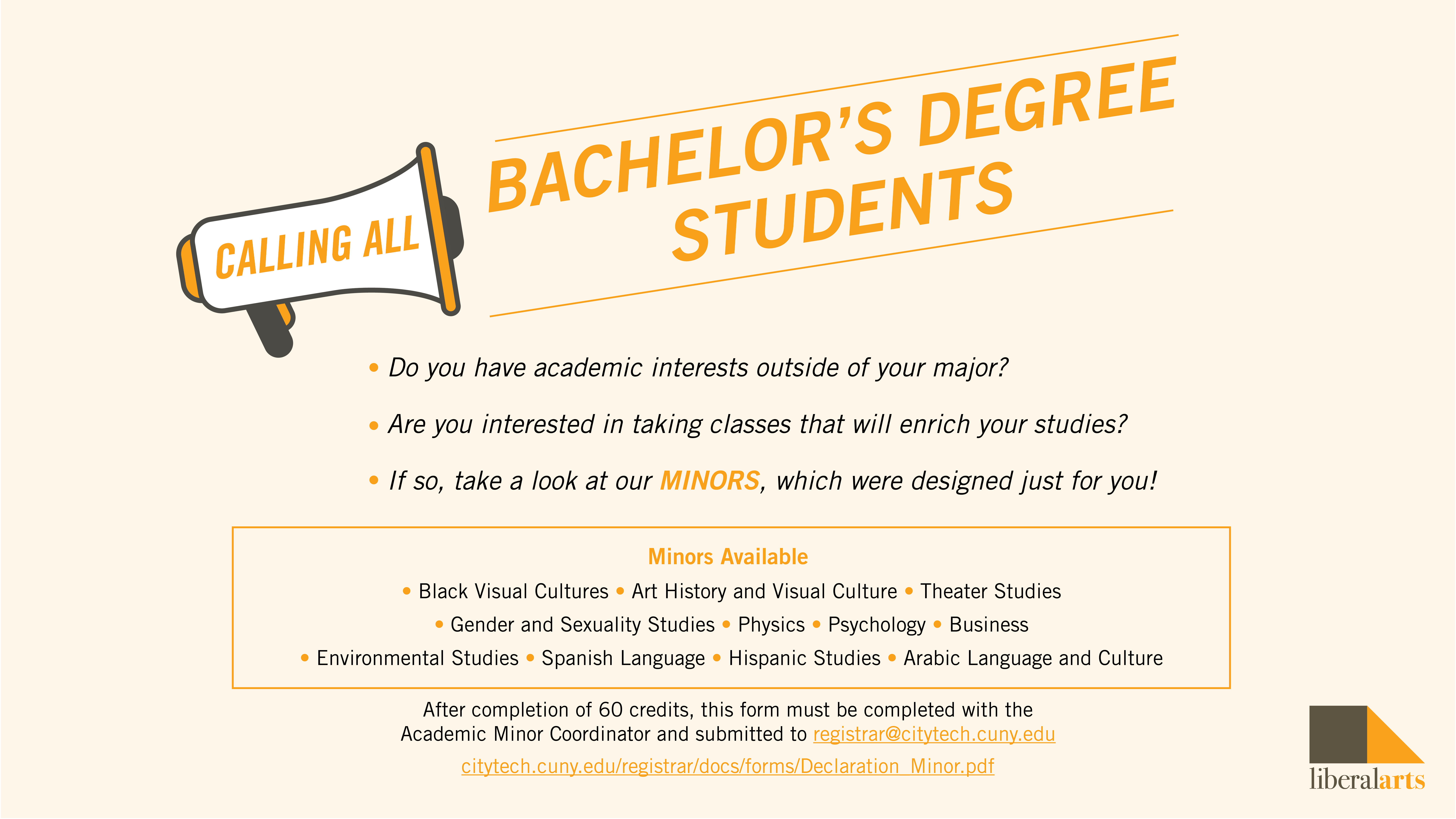 Calling All Bachelor Degree Students