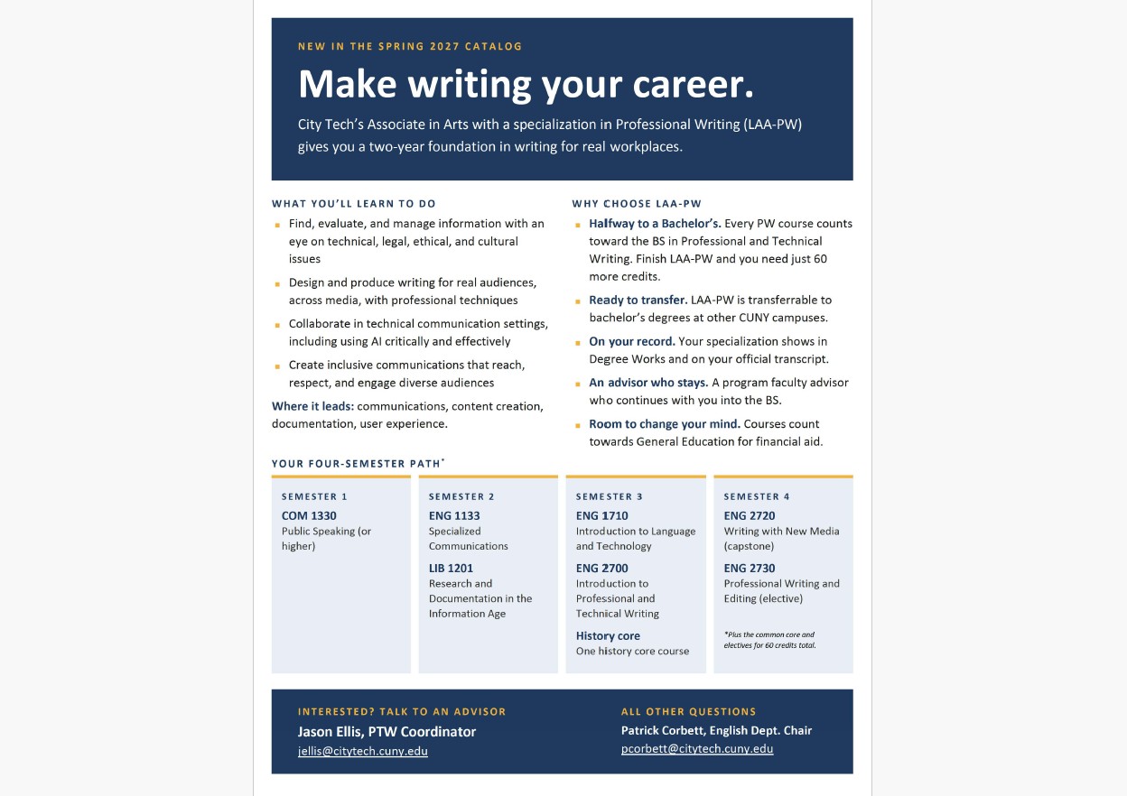 Make writing your career &ndash; LAA-PW