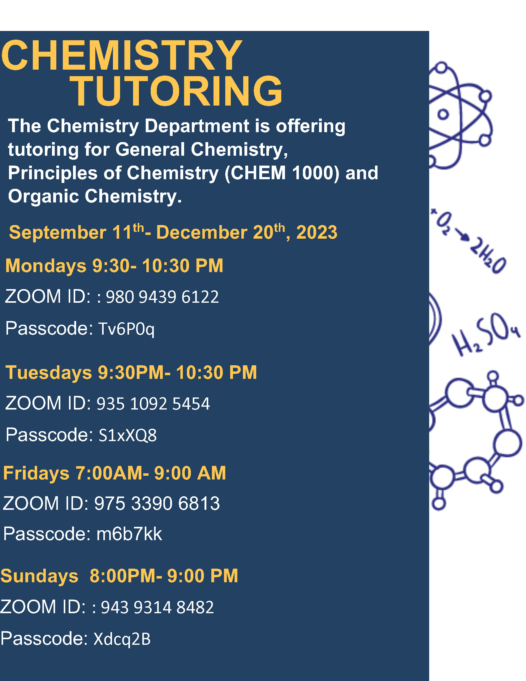 Perkins Chemistry Tutoring Fall 2023 with Gurung