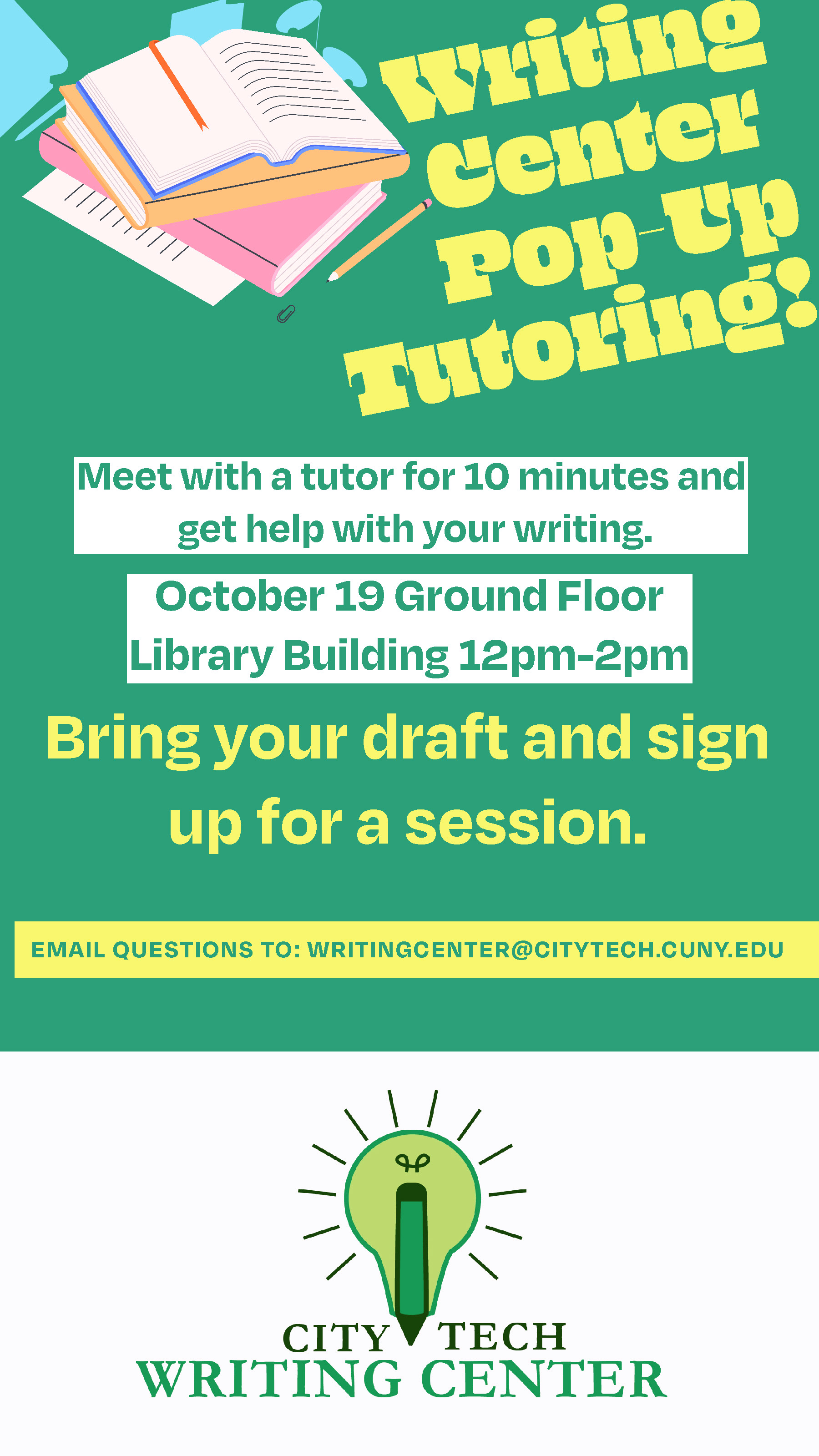 Writing Center Popup Flyer