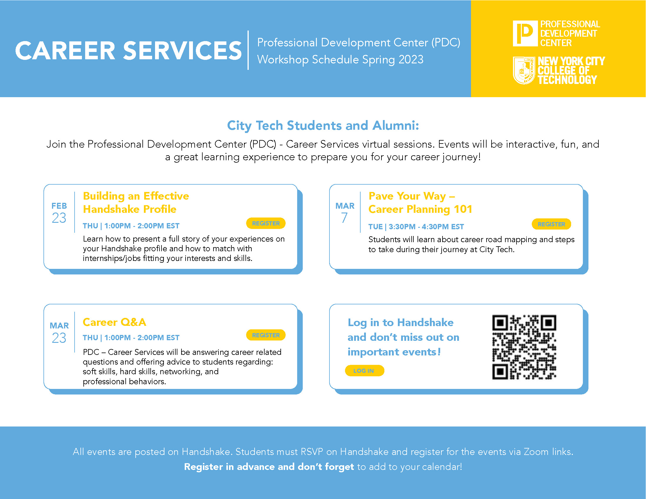 PDC Spring 2023 Events