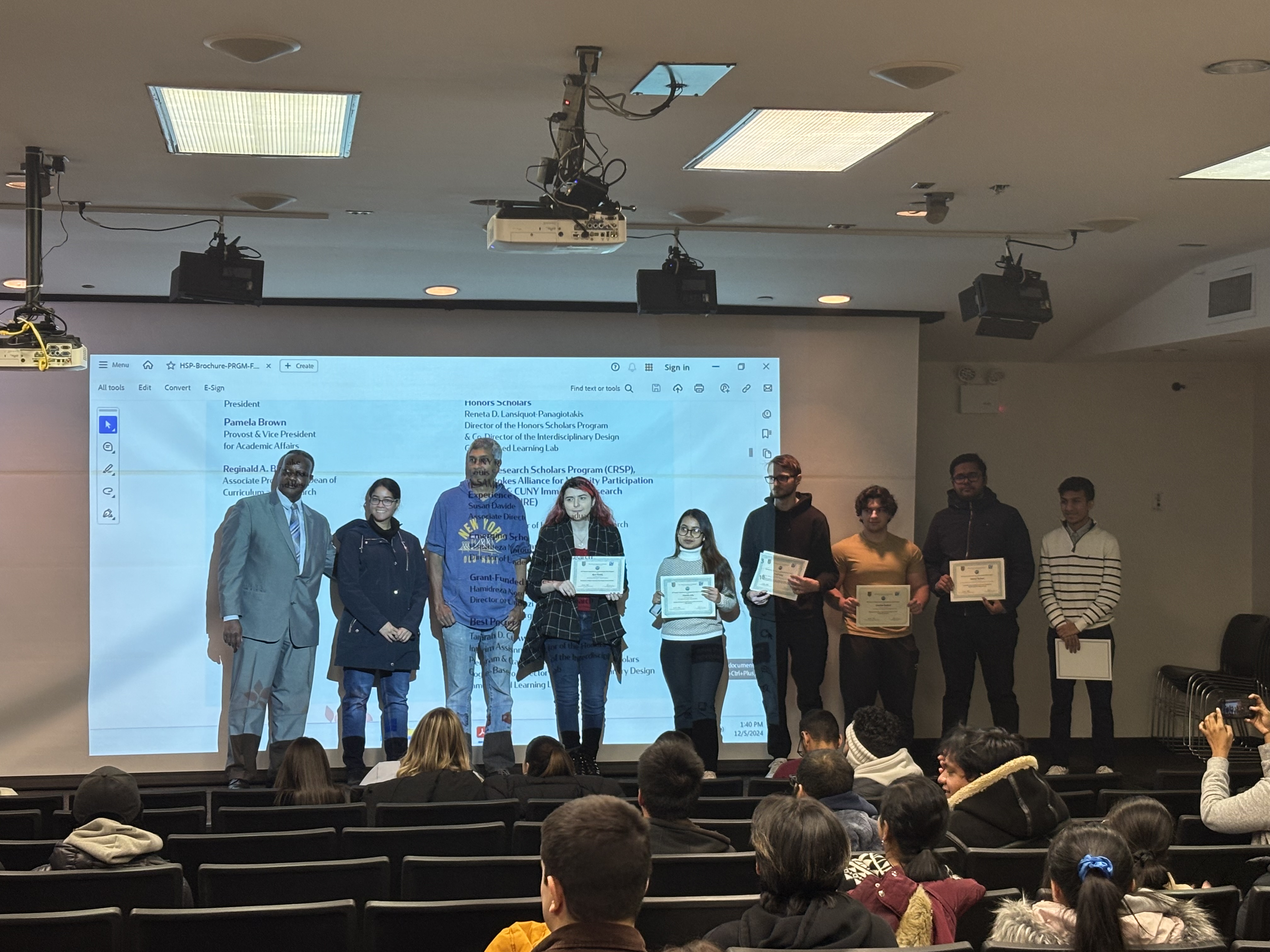 Fall 2024 Poster Session Awards Ceremony
