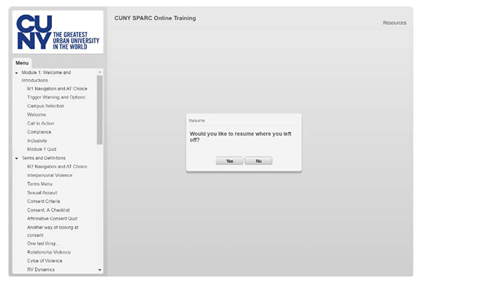 Once you have completed the training and viewed all of the slides, the program will automatically exit and record your completion.